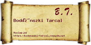 Bodánszki Tarcal névjegykártya